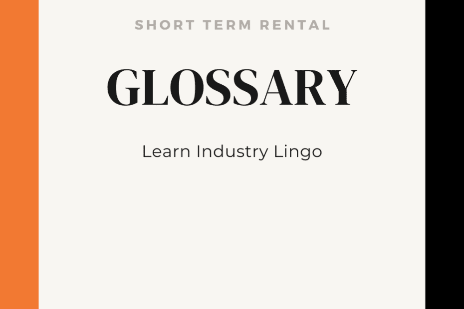 short term rental glossary